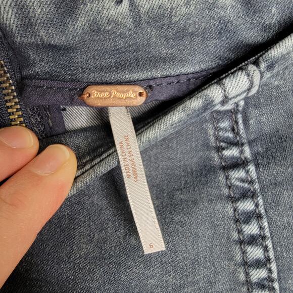 Free People Denim Modern Fem High Rise Mini Skirt - Picture 7 of 11